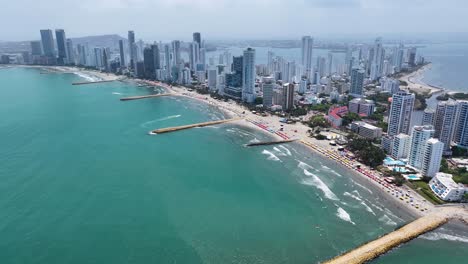 Skyline-Von-Cartagena-In-Cartagena-De-Indias-In-Bolivar,-Kolumbien