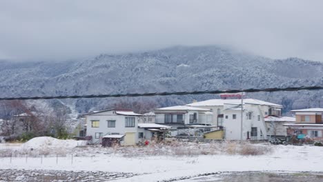 Montañas-Nevadas-Y-Barrios-Rurales-De-Yamagata-Japón-En-Invierno