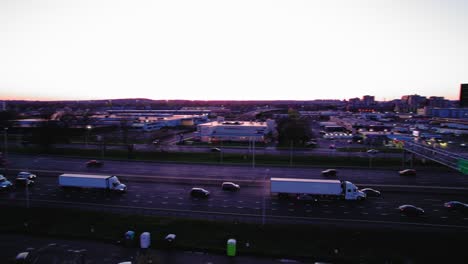 Semi-trucks-passing-through-New-Haven-CT