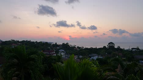 Stunning-timelapse-at-sunrise-over-beautiful-tropical-island