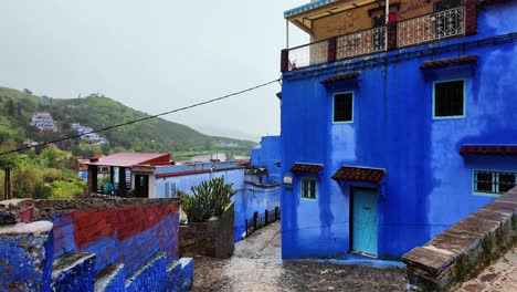 Chefchaouen,-Marruecos-Lloviendo-En-El-Norte-De-Marruecos-áfrica-Ciudad-Azul