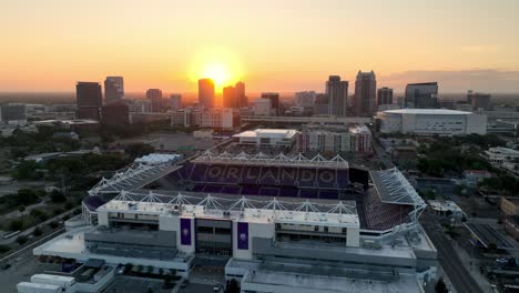 Estadio-Inter-And-Co-En-Orlando,-Florida-Al-Amanecer.