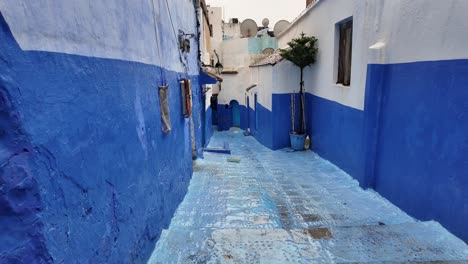 Blau-Gestrichene-Medina-In-Der-Altstadt-Von-Chefchaouen-In-Der-Medina-Von-Marokko