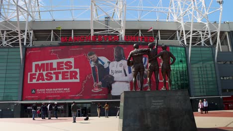 Old-Trafford-Fußballstadion-Von-Manchester-United,-Breite-Statische