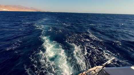 Red-Sea-With-Sailing-Scuba-Diving-Boat-Near-Dahab-In-Egypt
