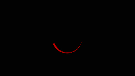 A-red-semicircle-rotating-on-a-black-background