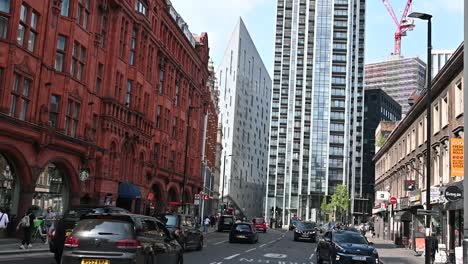 Driving-through-Old-Street,-Central-London,-United-Kingdom