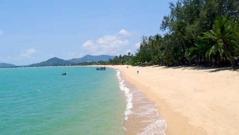Stunning-lone-sand-beach-on-beautiful-caribbean-island