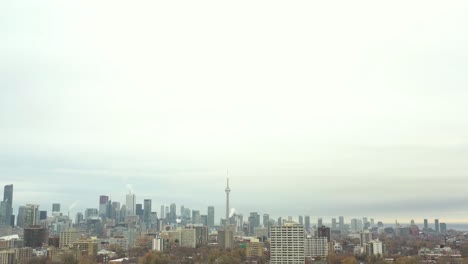 Casa-Loma-Historical-Gothic-Revival-Castle-in-Midtown-Toronto-from-an-Aerial-Drone-View,-Canada