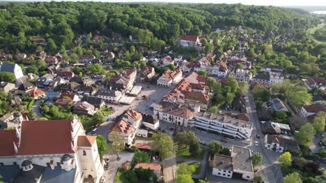 Old-Town-Market-Square-Kazimierz-Dolny-Aerial-Poland-Video