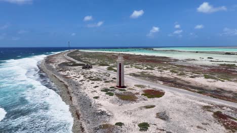 Leuchtturm-Bonaire-Am-Kralendijk-In-Bonaire,-Niederländische-Antillen