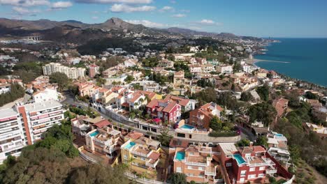 Fly-over-the-Malaga,-Andalusia,-Spain