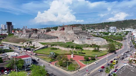 Mittelalterliche-Burg-In-Cartagena-De-Indias-In-Bolivar,-Kolumbien