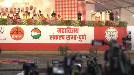 Indian-Prime-Minister-Narendra-Modi-addressing-crowd-of-people-during-the-Indian-Lok-Sabka-Election-Campaign