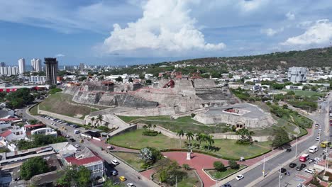 Schloss-San-Felipe-In-Cartagena-De-Indias-In-Bolivar,-Kolumbien