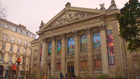 Facade-Exterior-Of-The-French-Natural-History-Museum-In-Nantes,-France