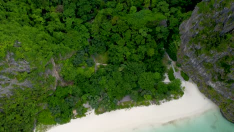 Playa-De-Arena-De-Maya-Bay,-Isla-De-Ko-Phi-Phi-Le---Provincia-De-Krabi,-Tailandia