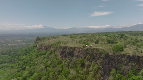 Panama-landscape,-green-mountain-drone-shot