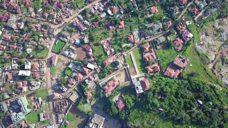 Bukasa-residential-district-aerial-birds-eye-view,-urban-landscape