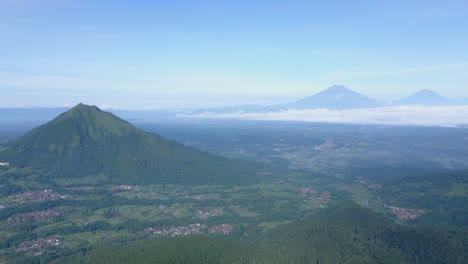 Drone-fly-in-high-altitude-with-view-of-mountain