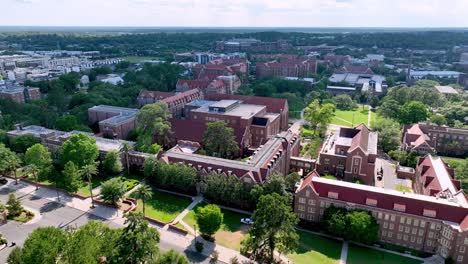 Luftaufnahme-über-Den-Campusgebäuden-Der-Florida-State-University-In-Tallahassee,-Florida