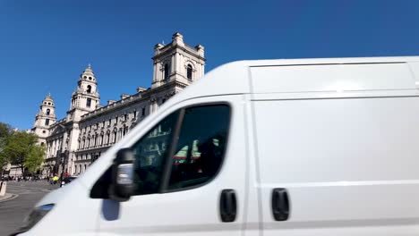 Oficinas-Gubernamentales-Great-George-Street-Vista-Desde-La-Plaza-Del-Parlamento-En-Westminster,-Londres,-Reino-Unido