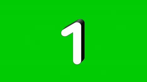 3D-Number-1-one-sign-symbol-animation-motion-graphics-icon-on-green-screen-background,the-number-reveal-on-smoke,cartoon-video-number-for-video-elements