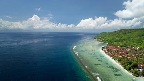 Underwater-plots,-seaweed-farming-cultivation,-Indonesian-industry,-aerial