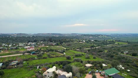 a-drone-shot-of-the-ecological-community-settlement-Klil-in-northern-Israel