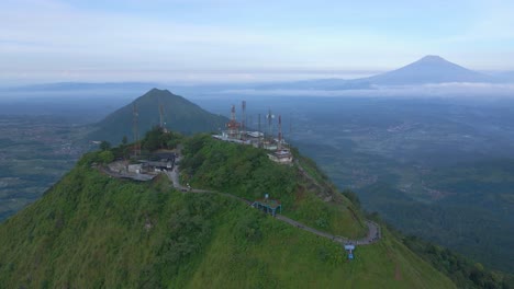 Orbit-drone-shot-the-peak-of-Telomoyo-Mountain