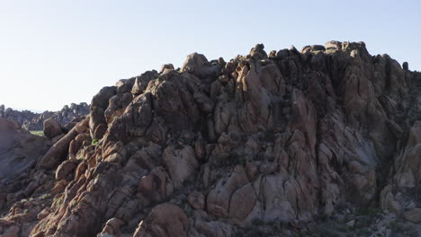 Aerial-of-Alabama-Hills-beautiful-landscape,-Sierra-Nevada,-California