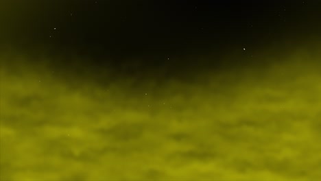 3d-Nube-Fumar-Gas-Vapor-Niebla-Calina-Niebla-En-La-Noche-Estrellada-Espacio-Universo-Fondo-Animación-Gráficos-En-Movimiento-Vfx-Gradiente-Partícula-Color-Amarillo-Oscuro
