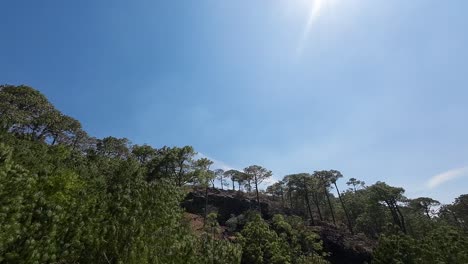 beautiful-drone-views-of-the-Volcancillo-crater-and-trails-in-Perote,-Veracruz,-Mexico