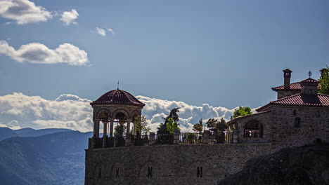 The-Monastery-Of-Varlaam-On-Meteora-Monastery-Complex-In-Thessaly,-Central-Greece