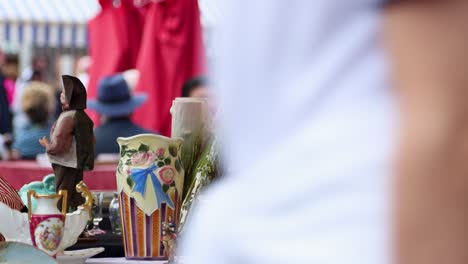 Flea-Market-On-Famous-Street-Cours-Saleya-in-Nice,-France,-Close-up-Shot