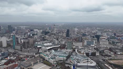 HIgh-angle-drone,aerial--Birmingham-city-centre-UK-drone,aerial