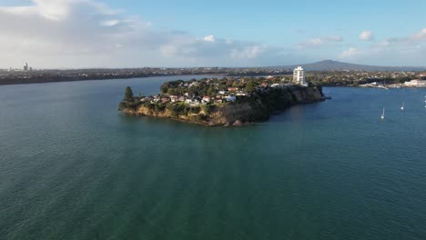 Architectures-Over-Blair-Park-Near-Stanley-Point-Viewpoint-In-Auckland,-North-Island,-New-Zealand