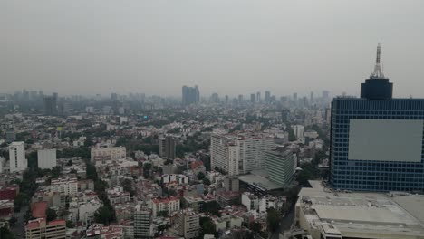Luftaufnahme-Von-Mexiko-Stadt-Mit-Dem-WTC-Im-Vordergrund