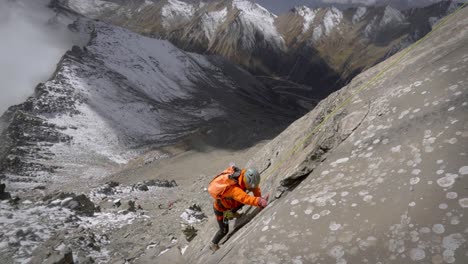 Trad-Climber-Ascending-On-Route