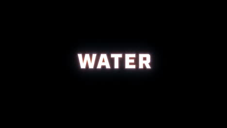4K-text-reveal-of-the-word-"water"-on-a-black-background