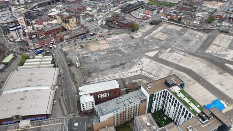 Terreno-Baldío-Listo-Para-El-Desarrollo-Del-Centro-De-La-Ciudad-De-Birmingham-Reino-Unido-Drone,antena