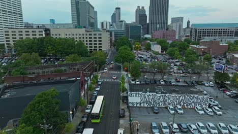 El-Horizonte-De-La-Ciudad-En-El-Centro-De-Atlanta,-Georgia,-Estados-Unidos.