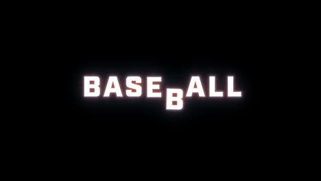 4K-text-reveal-of-the-word-"baseball"-on-a-black-background