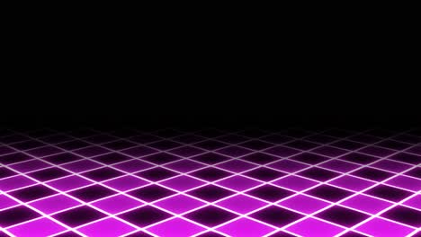 Animation:-flying-over-a-dynamic-neon-lit-checkered-floor-reminiscent-of-1980s-vaporwave-aesthetics,-pulsating-with-electrifying-pink-hues,-evoking-a-retro-futuristic-ambiance
