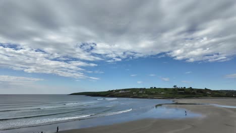 Time-lapse-beach-in-West-Cork,-Inchidoney,-Ireland