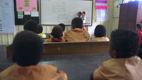 Klassenzimmer-Der-Einheimischen-Papuanischen-Asiatischen-Gemeinschaft-Unterrichtsstunden-Agats-Asmat