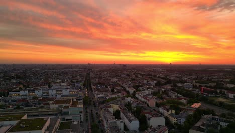 peaceful-cityscape-Berlin-orange-sunrise-sky