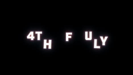 4K-text-reveal-of-the-word-"4th-of-July"-on-a-black-background