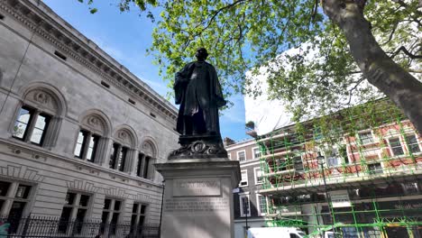 Statue-of-Henry-Irving-stands-near-the-entrance-of-the-National-Portrait-Gallery