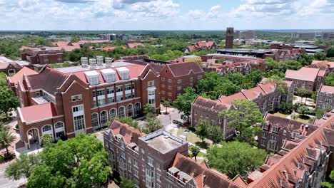 Antena-Sobre-El-Campus-De-La-Universidad-De-Florida-En-Gainesville,-Florida